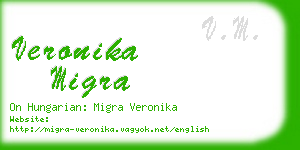 veronika migra business card